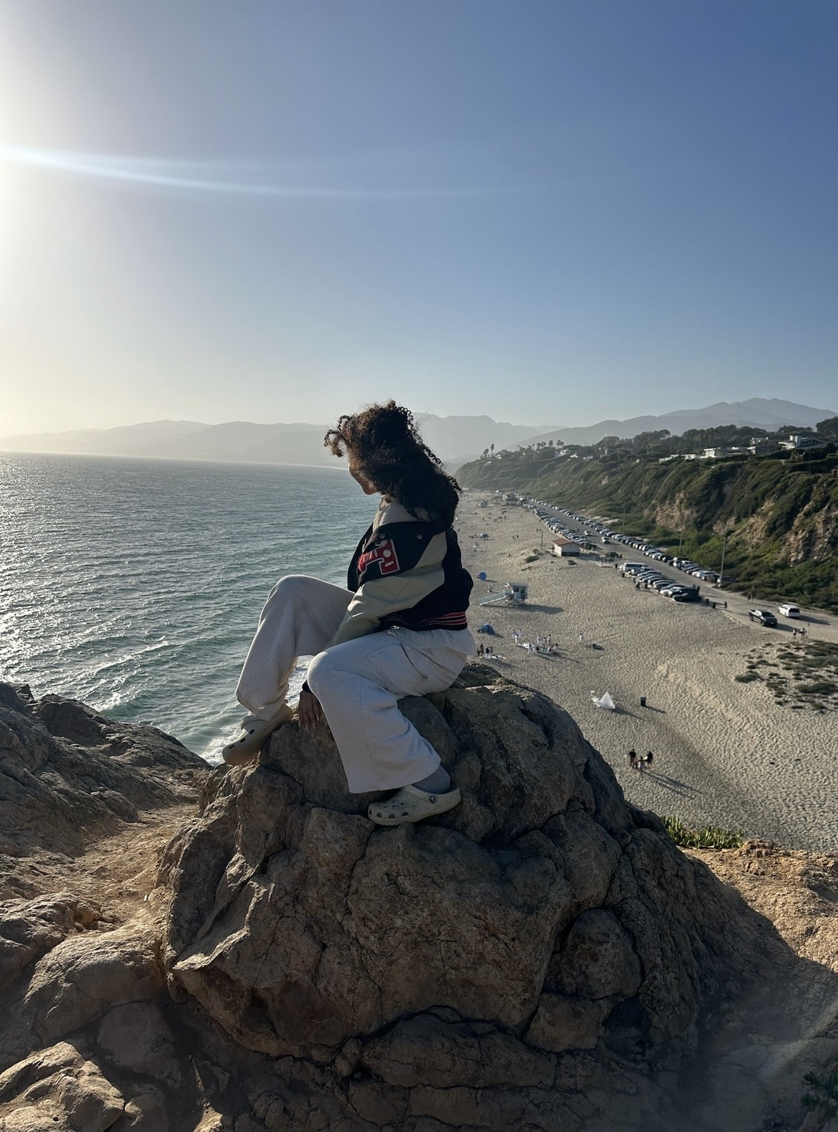 Cliff sitting in malibu